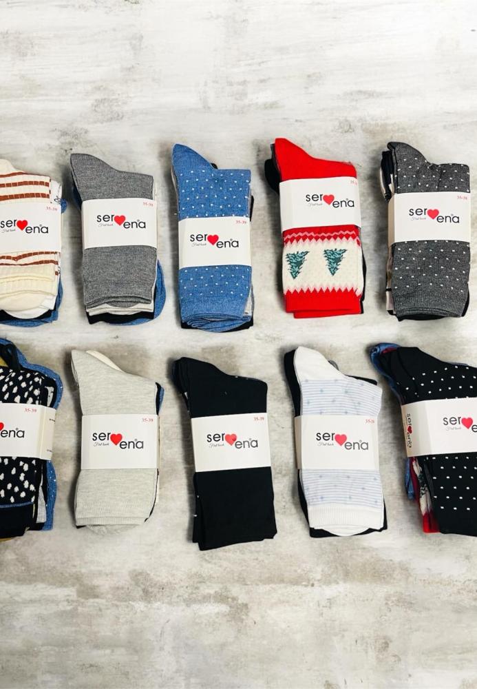 Sosete dama inalte fara cusaturi , 5/set , nuante diversificata ,Engros